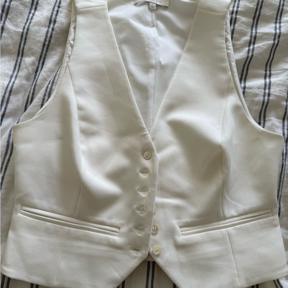 Favorite Daughter Ivory Button-Front Vest